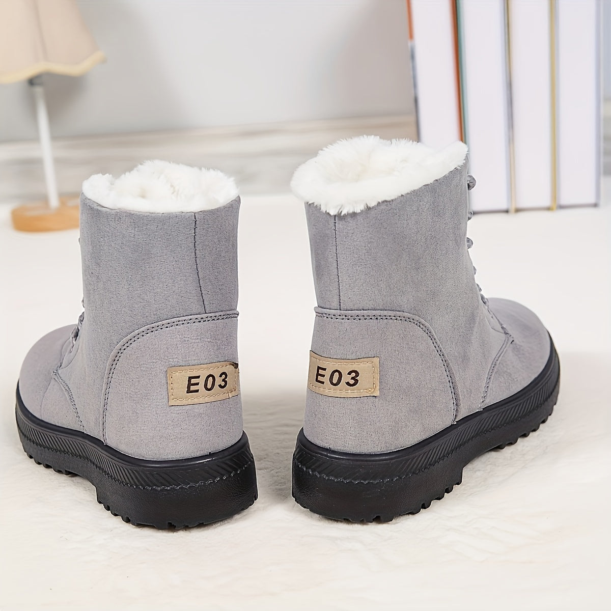 Lichtgewicht gevoerde snowboots dames met veters
