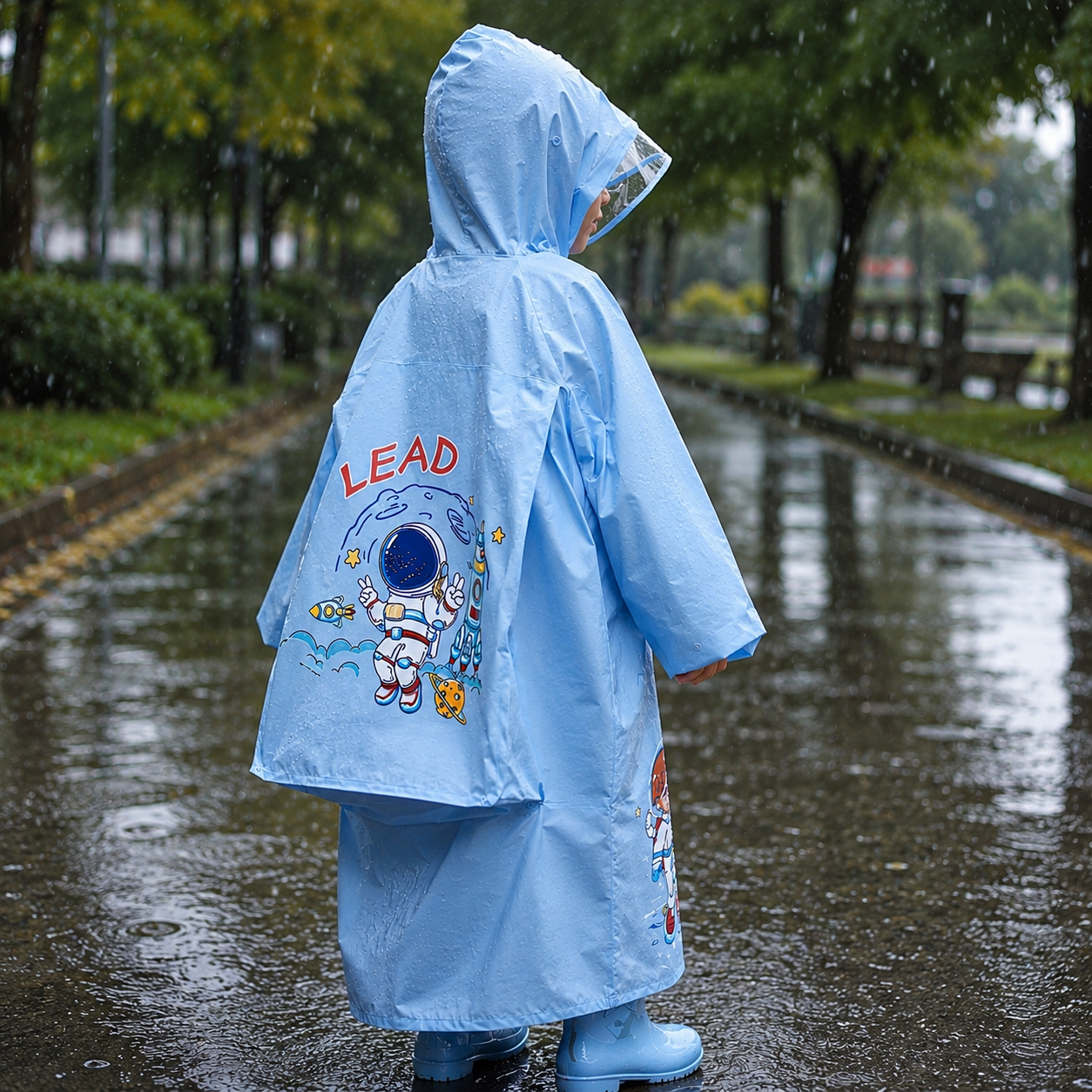 Regenjas Kinderen - Lang Model - Kap met Kijkvenster