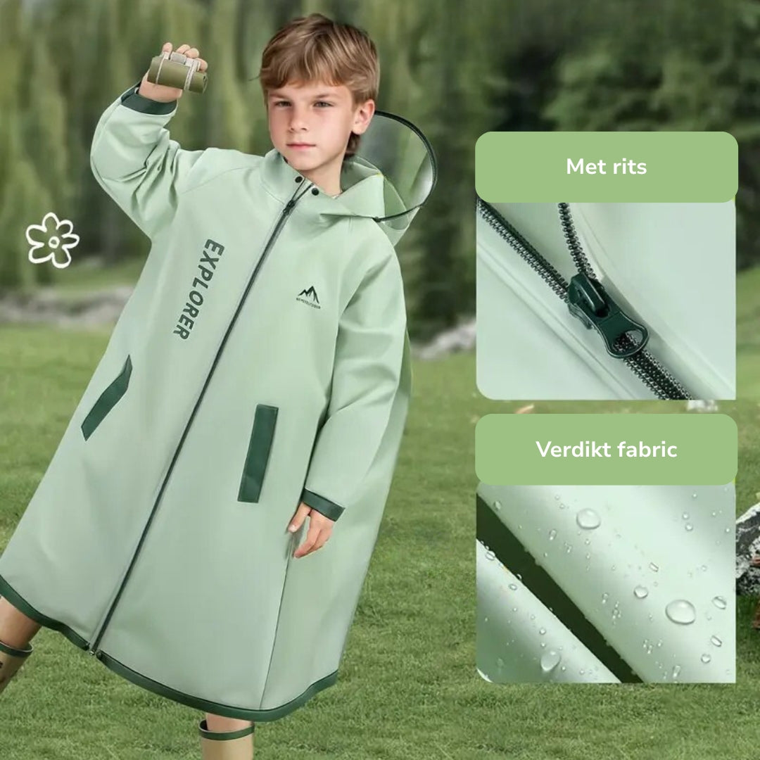 Kinder Regenjas – Waterdicht – Met Capuchon – Outdoor Jas