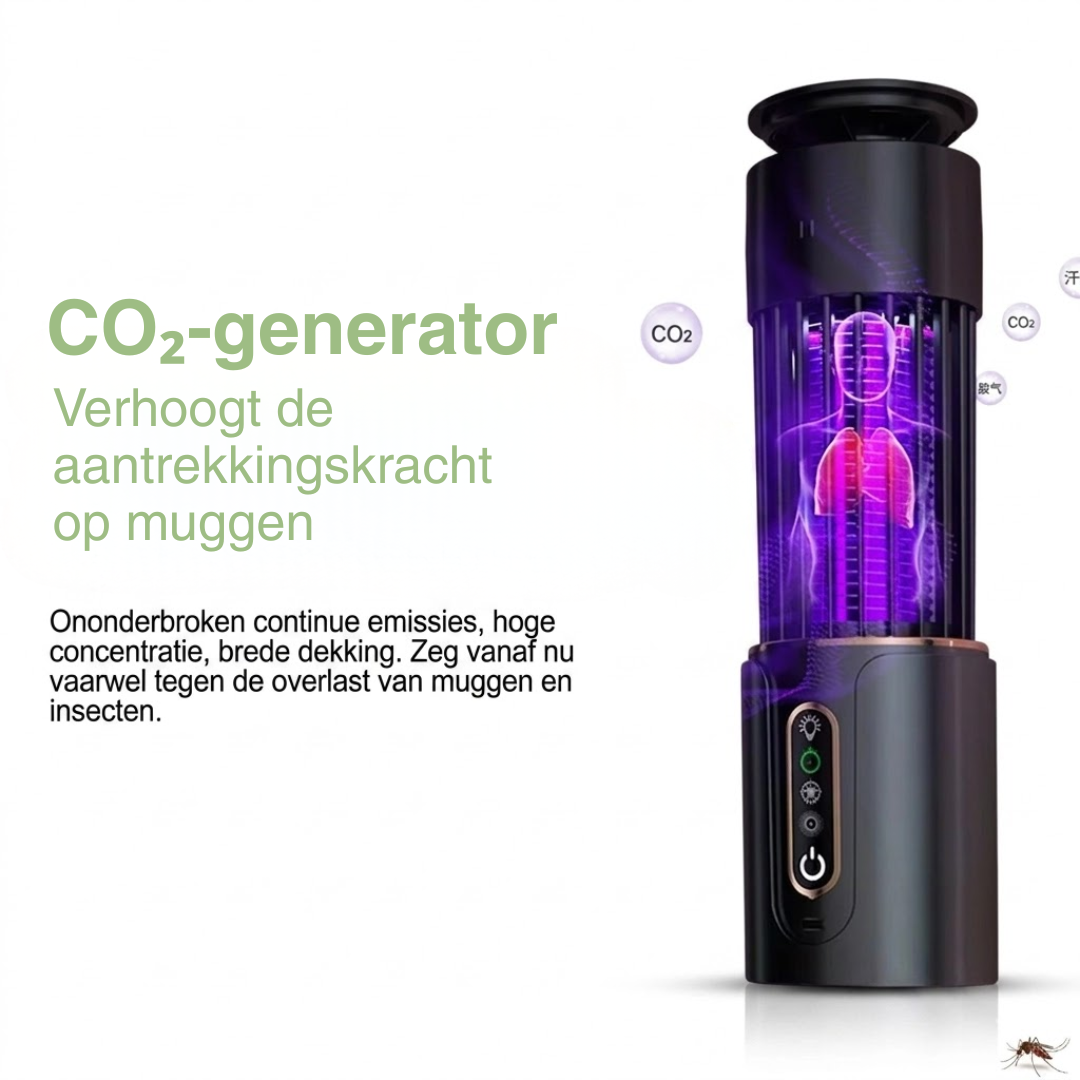 Elektrische Muggenlamp UV - LED Insectenlamp Oplaadbaar Binnen Buiten
