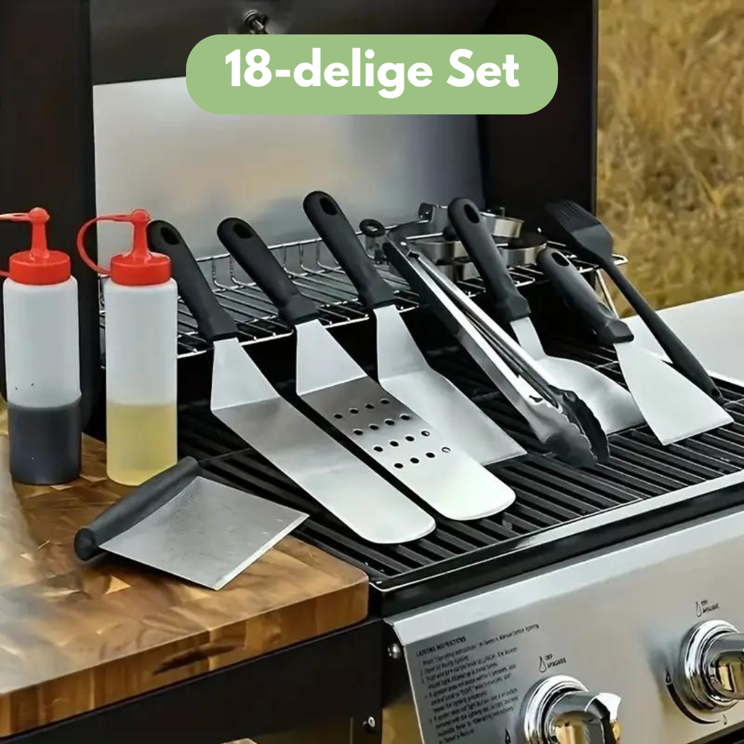 18 Delige BBQ Set - Grillen - OutdoorHavenNL