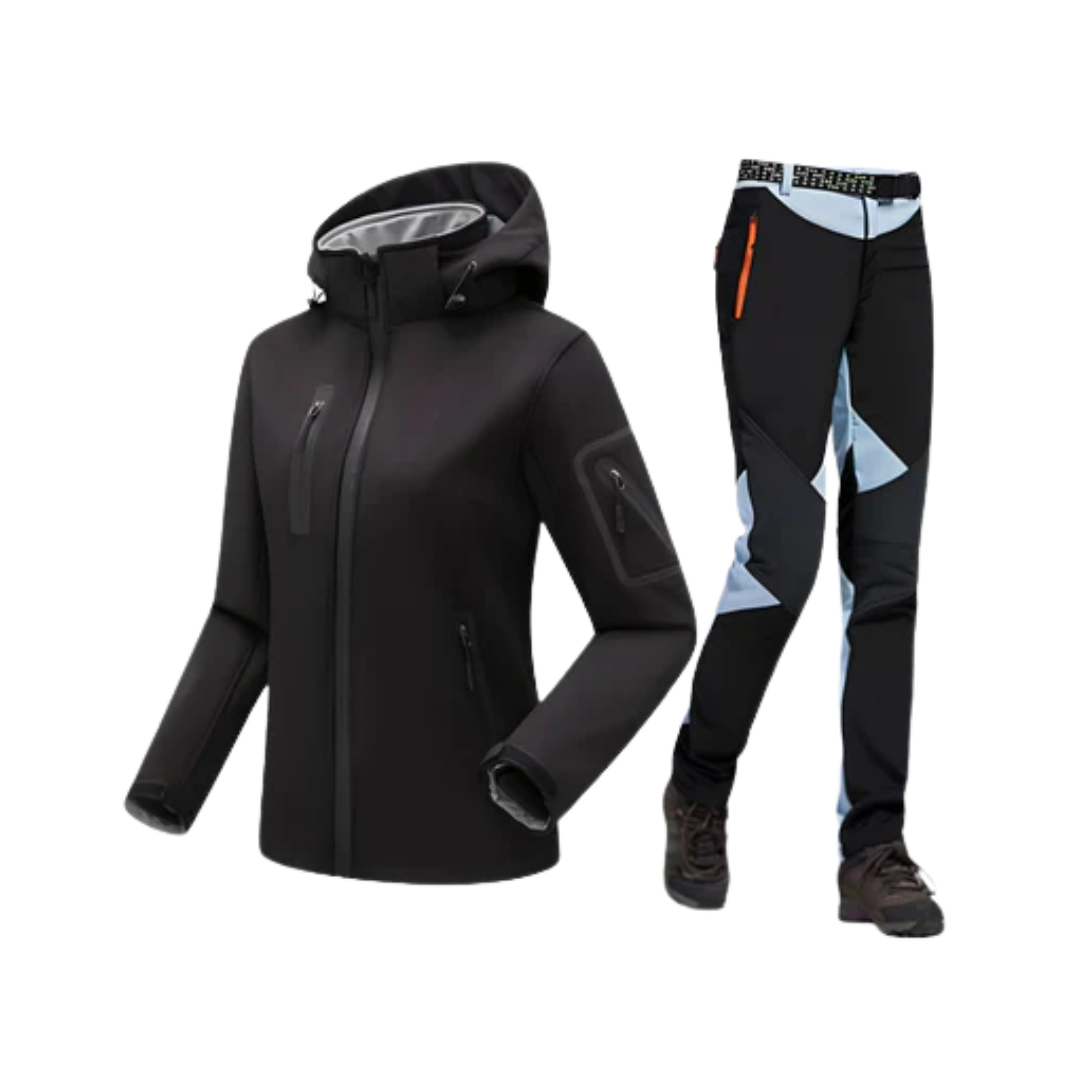 Dames Outdoor Set – Warm & Winddicht – Softshell Jas & Broek
