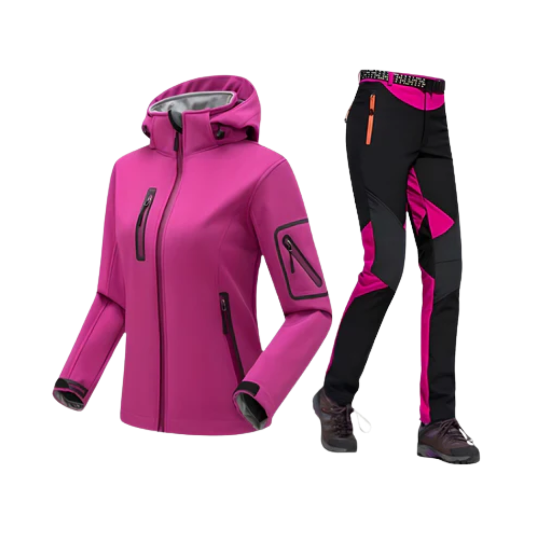 Dames Outdoor Set – Warm & Winddicht – Softshell Jas & Broek