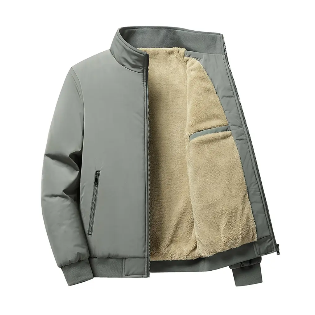 Heren Fleecejack – Opstaande Kraag – Warm & Comfortabel