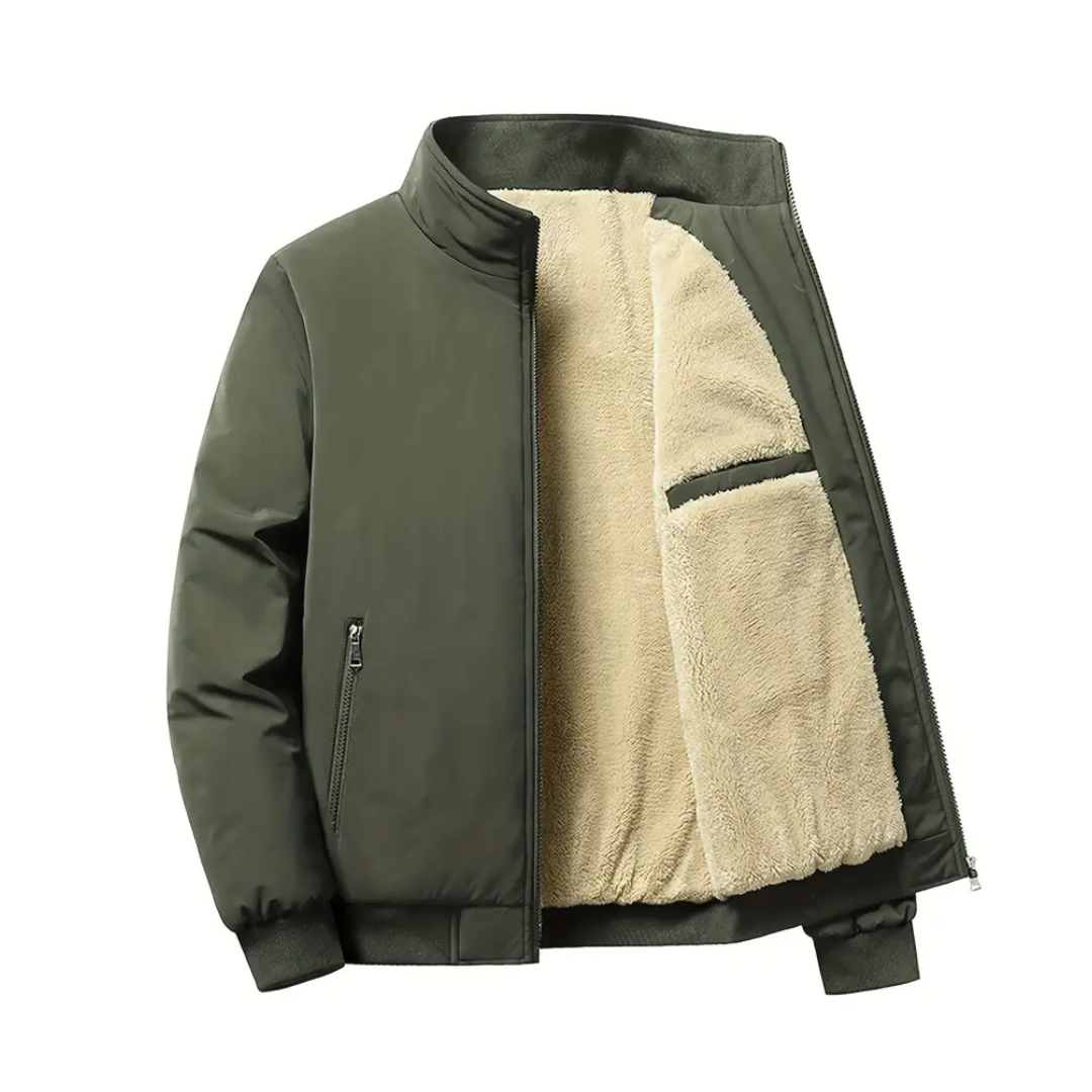 Heren Fleecejack – Opstaande Kraag – Warm & Comfortabel