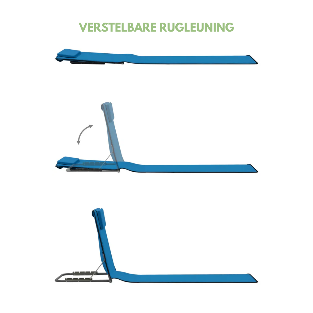 Strandmat met Leuning - Opvouwbaar - OutdoorHavenNL