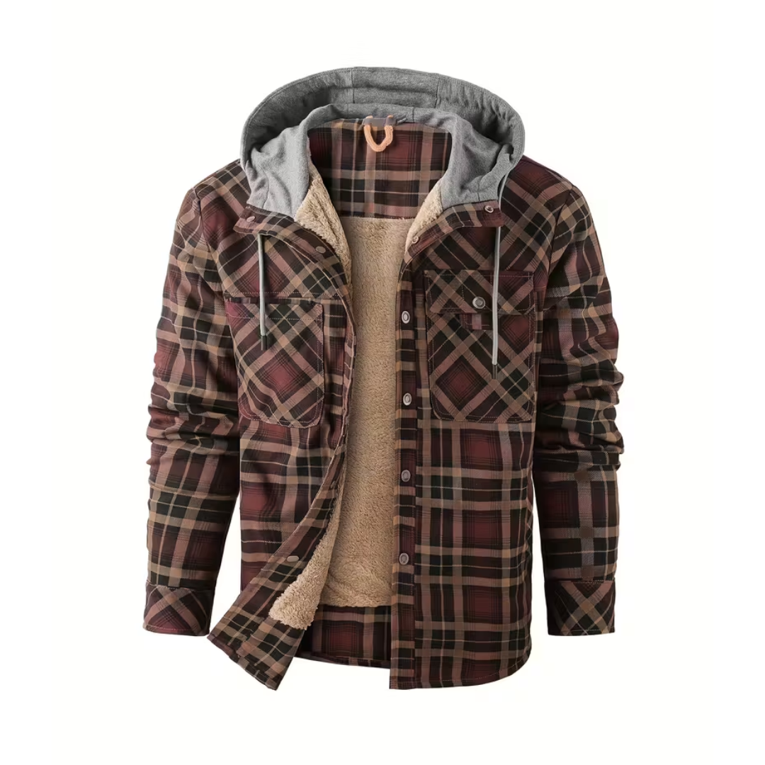 Heren Winterjack – Geruit – met Capuchon