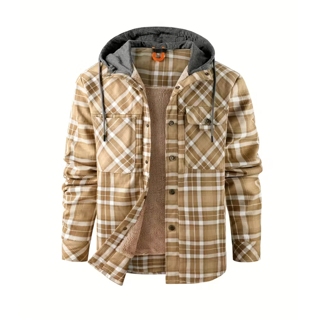 Heren Winterjack – Geruit – met Capuchon