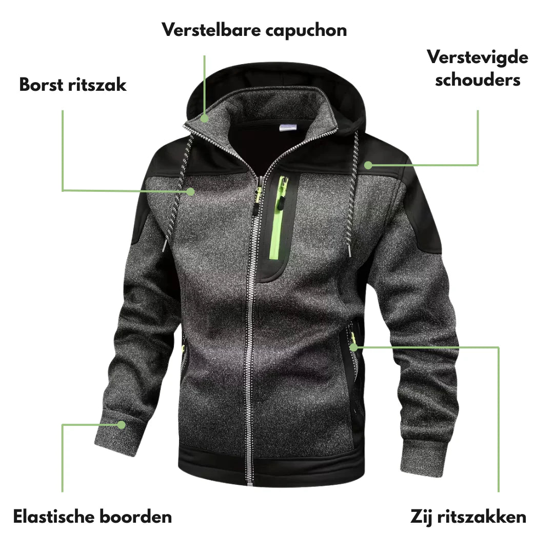 Heren Fleece Vest –  Met Capuchon - Herfst & Winter