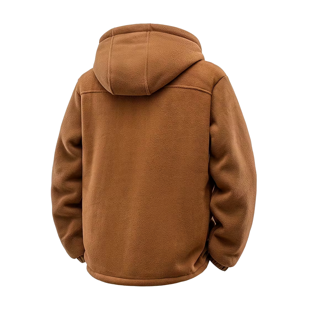 Heren Winterjas – Fleece - Volledige Rits met Capuchon