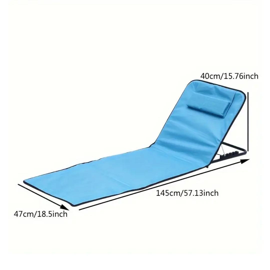 Strandmat met Leuning - Opvouwbaar - OutdoorHavenNL