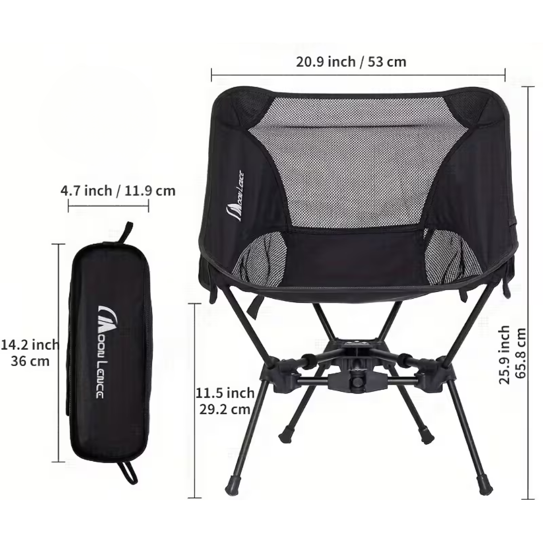 Draagbare Campingstoel – Ultralicht – Compact Opvouwbaar