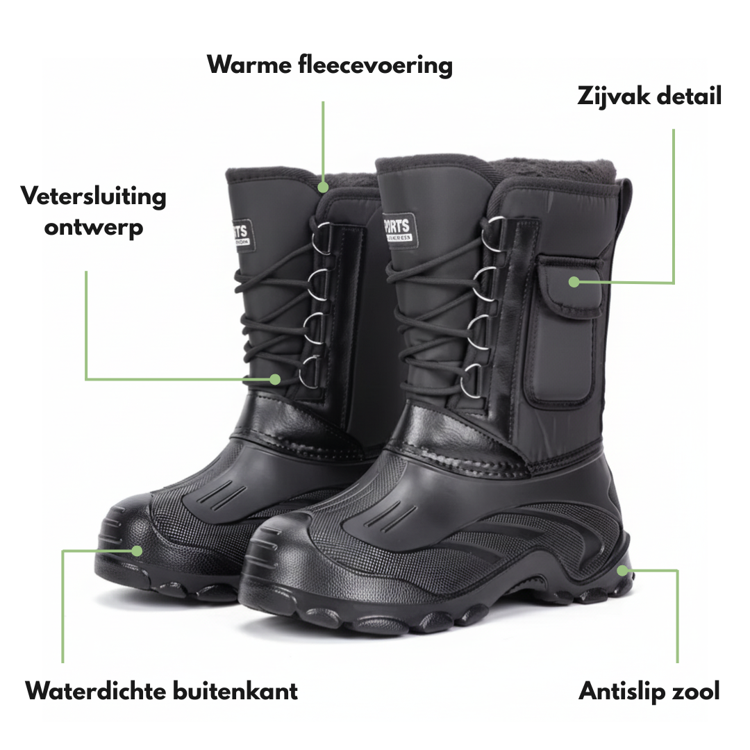 Heren Winterlaarzen – Lichtgewicht – Antislip & Warm Gevoerd