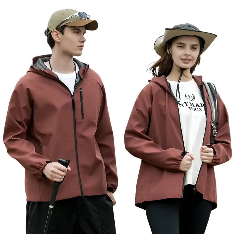 Softshell jas unisex met capuchon en meshvoering