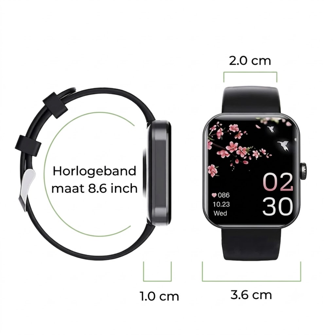 Smartwatch Bloedsuiker Monitor - IP67 Waterproof Fitness - Bluetooth