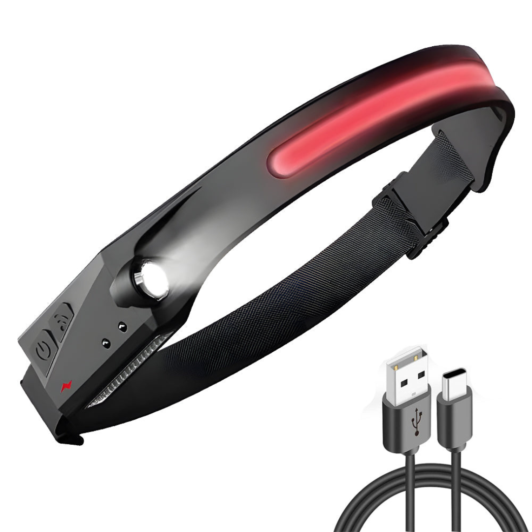 LED Hoofdlamp Oplaadbaar - Bewegingssensor USB-C - Waterdicht 350 Lumen
