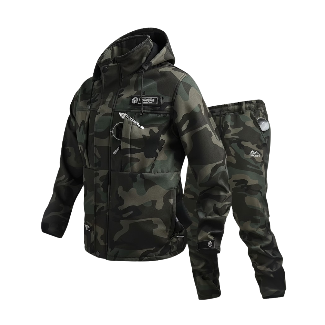 Heren Tactisch Set – Jas & Broek – Fleece Gevoerd & Winddicht