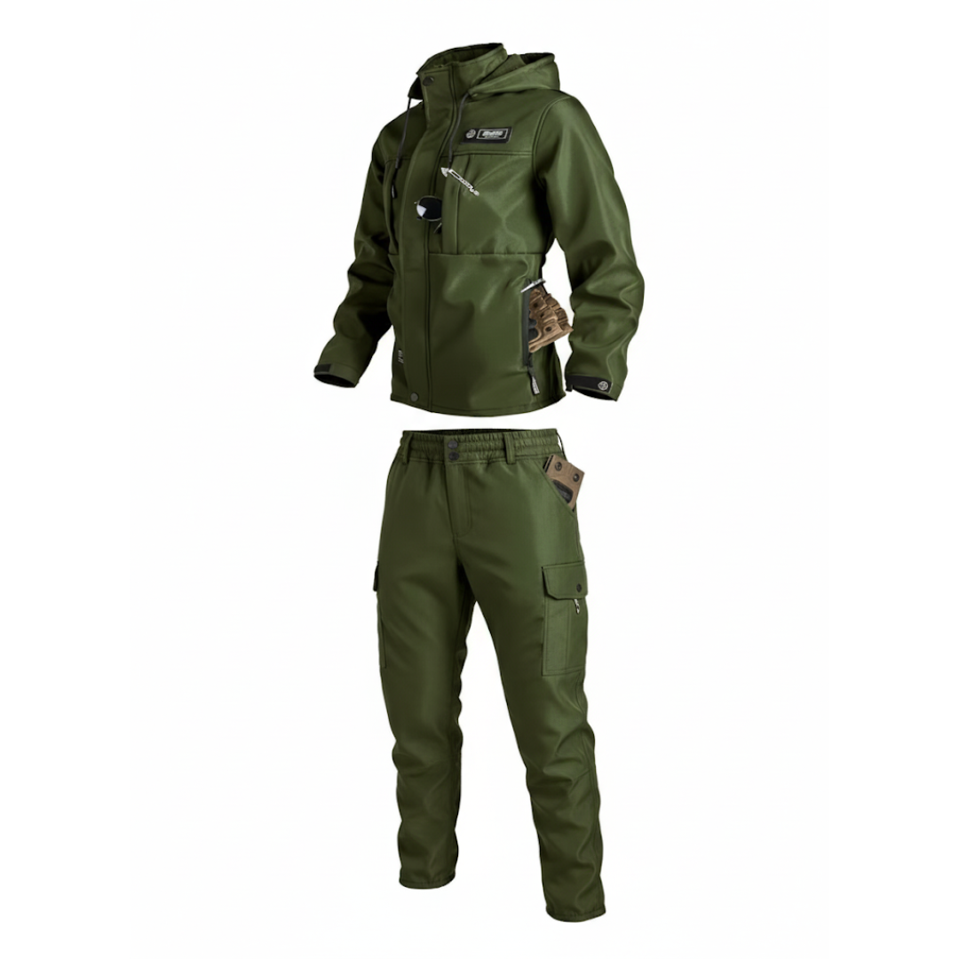 Heren Tactisch Set – Jas & Broek – Fleece Gevoerd & Winddicht
