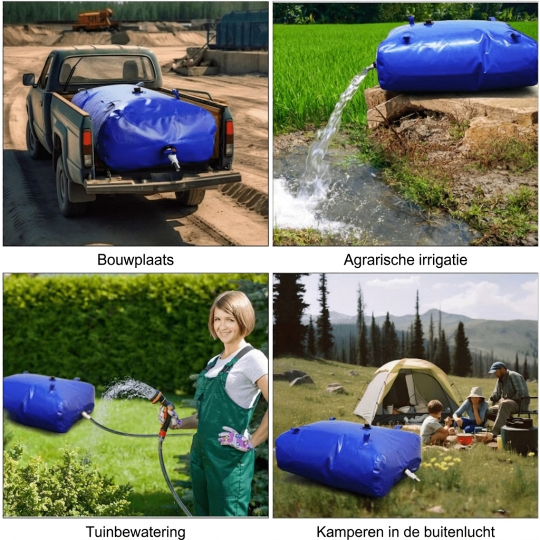 Opvouwbare Wateropslagtank - PVC Draagbare Waterzak - 240L tot 1000L