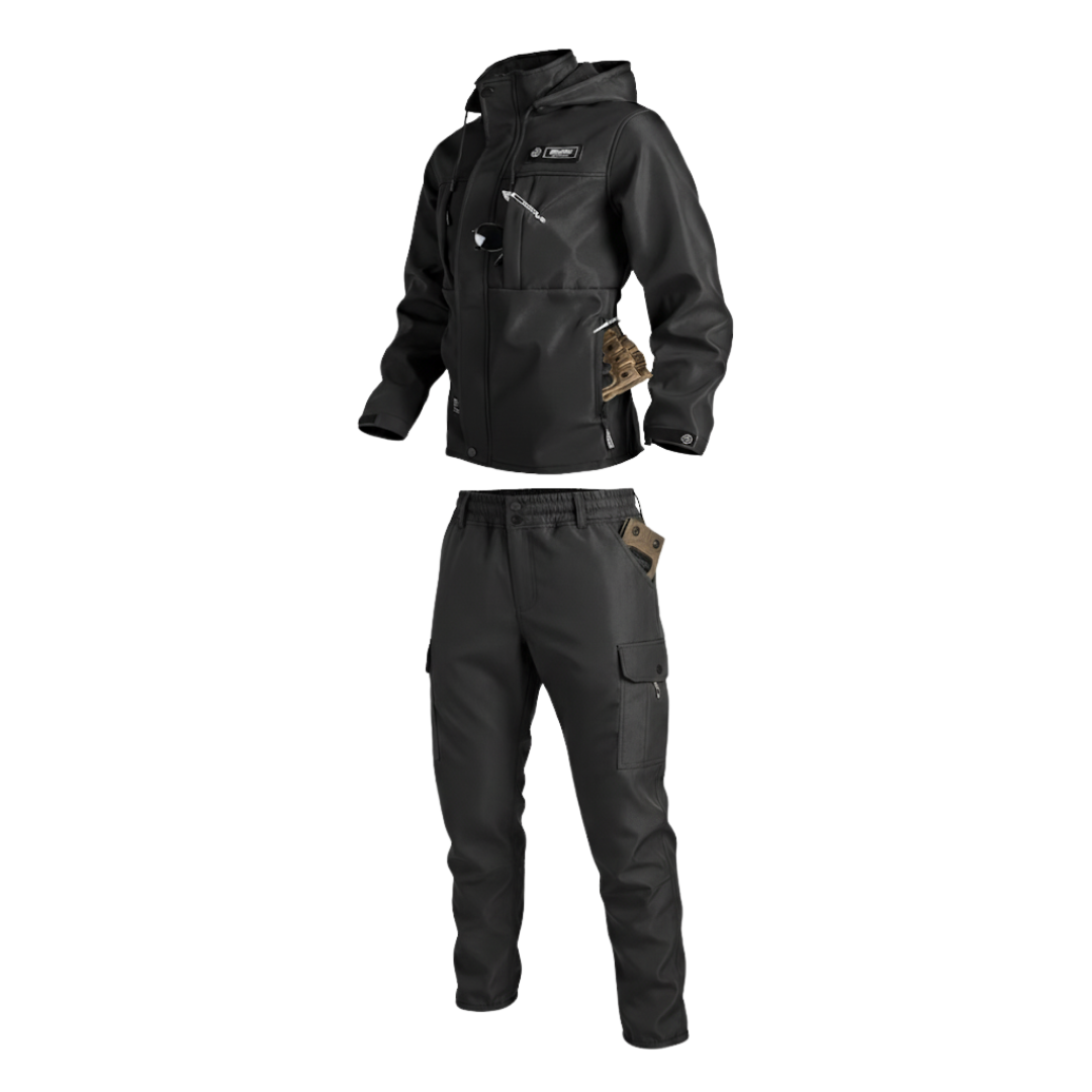 Heren Tactisch Set – Jas & Broek – Fleece Gevoerd & Winddicht