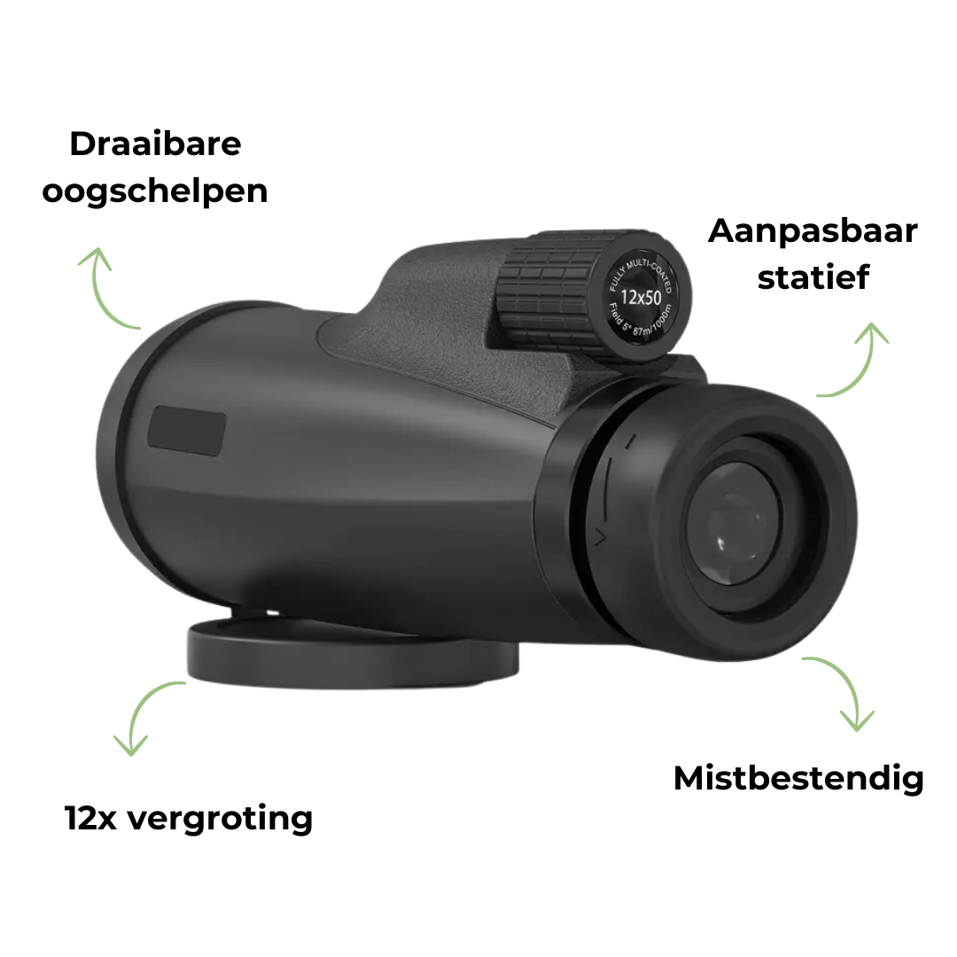 12x50 - Monoculaire Telescoop - OutdoorHavenNL