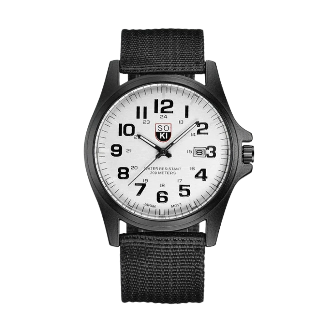 Heren Militair Horloge – Quartz – Nylon Band & Sportief Design