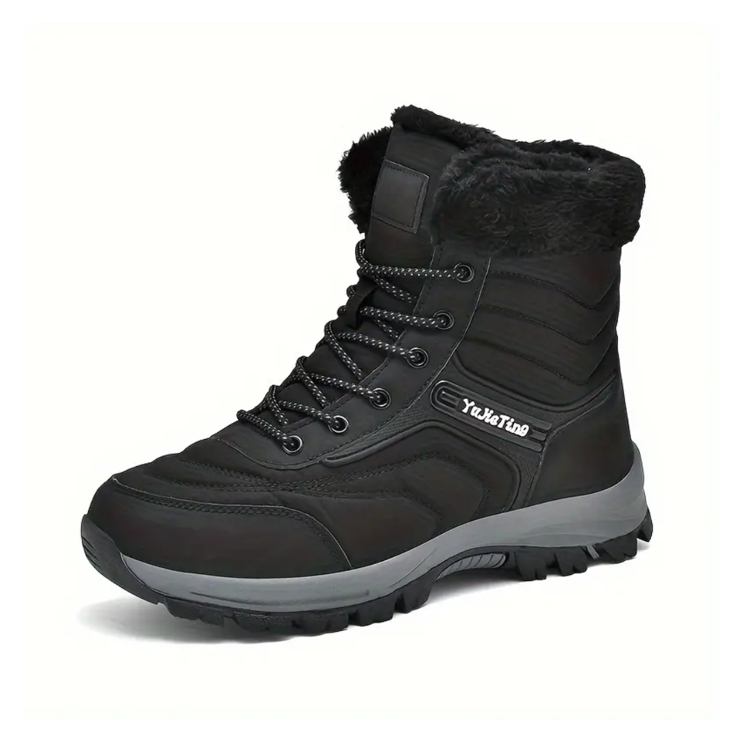 Heren Hoge Snowboots – Duurzaam met Warme Pluche Voering