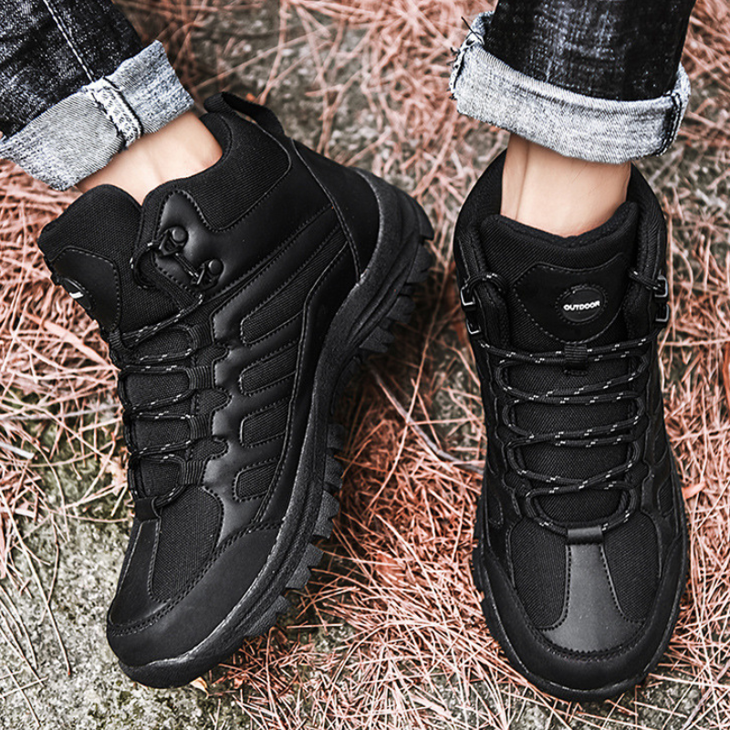 Wandelschoenen Heren Hoog - Zwart - Grove Profielzool