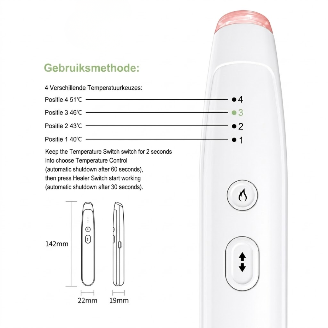 Insectenbeet Pen Verlichting - Chemievrije Warmtetherapie - USB Oplaadbaar