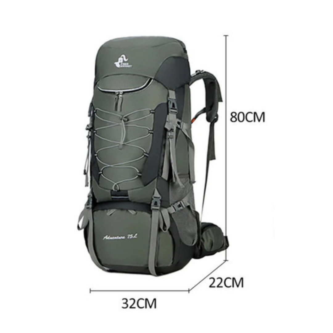 OutdoorHaven Backpack 75L - Waterdicht - Trekkingrugzak