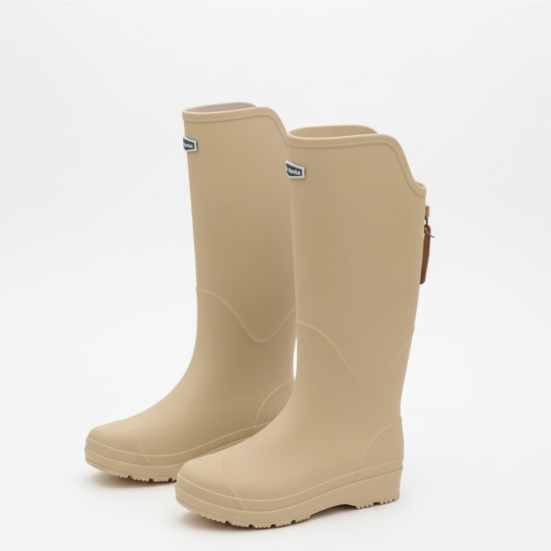 Regenlaarzen Dames Kniehoog - Waterdicht & Antislip - PVC