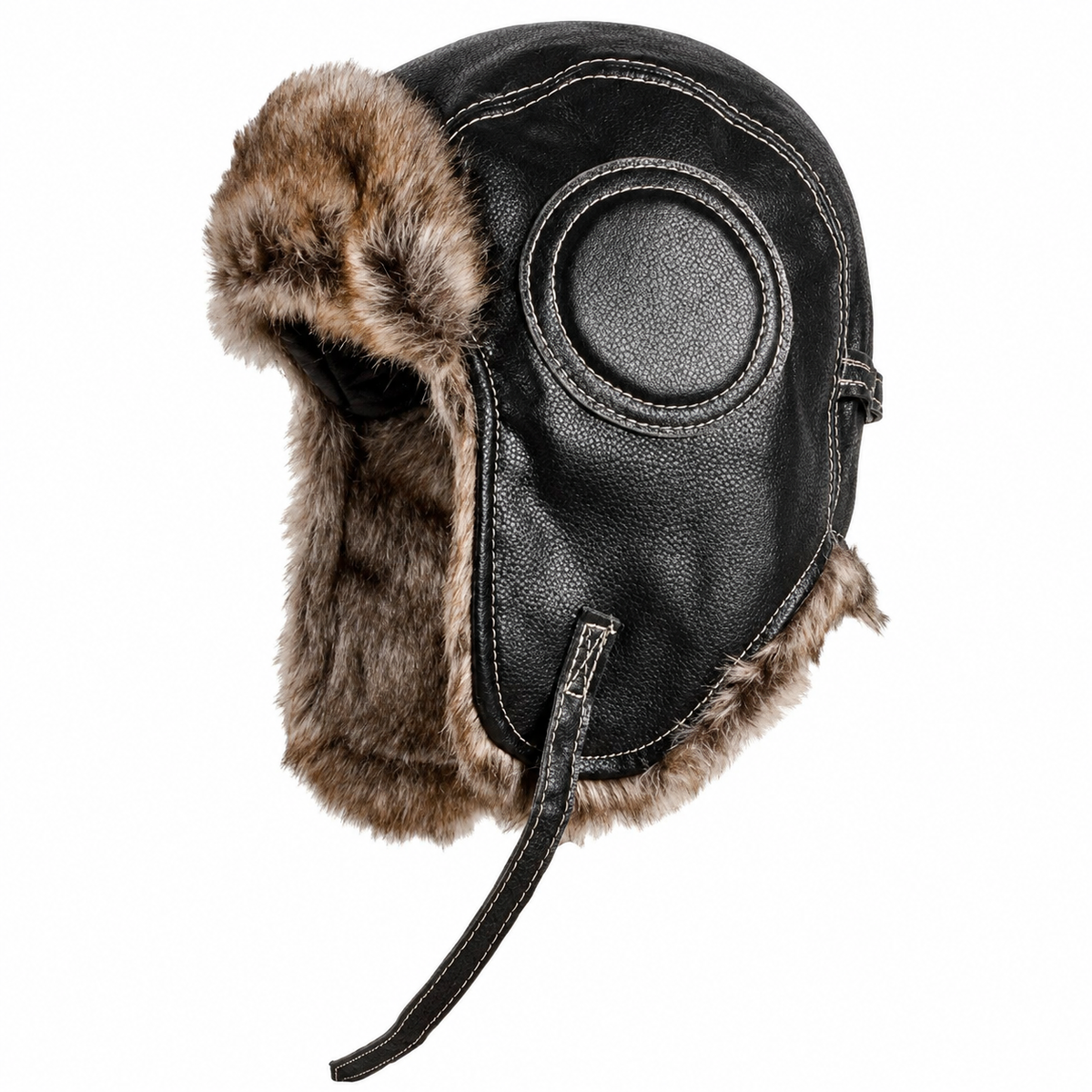 Muts met Oorflappen - Trapper Stijl - Kunstbont & Veganleer