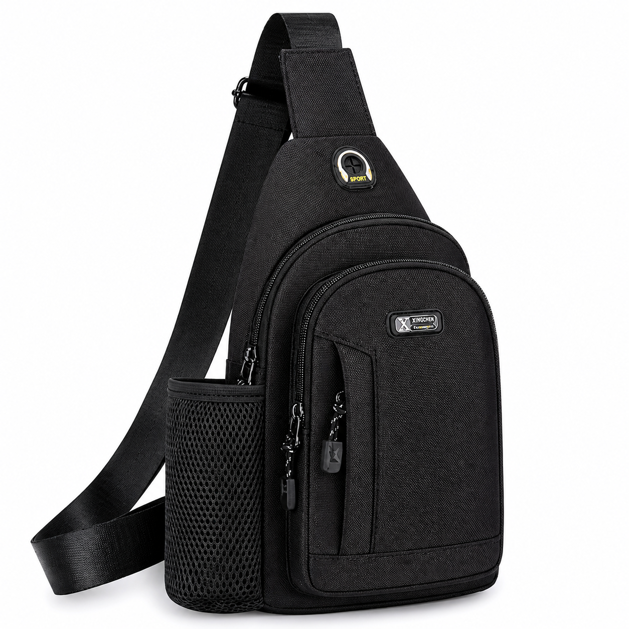 Heren Sling Chest Bag - Waterfles Houder Multi-Pocket - Crossbody Schoudertas Reizen