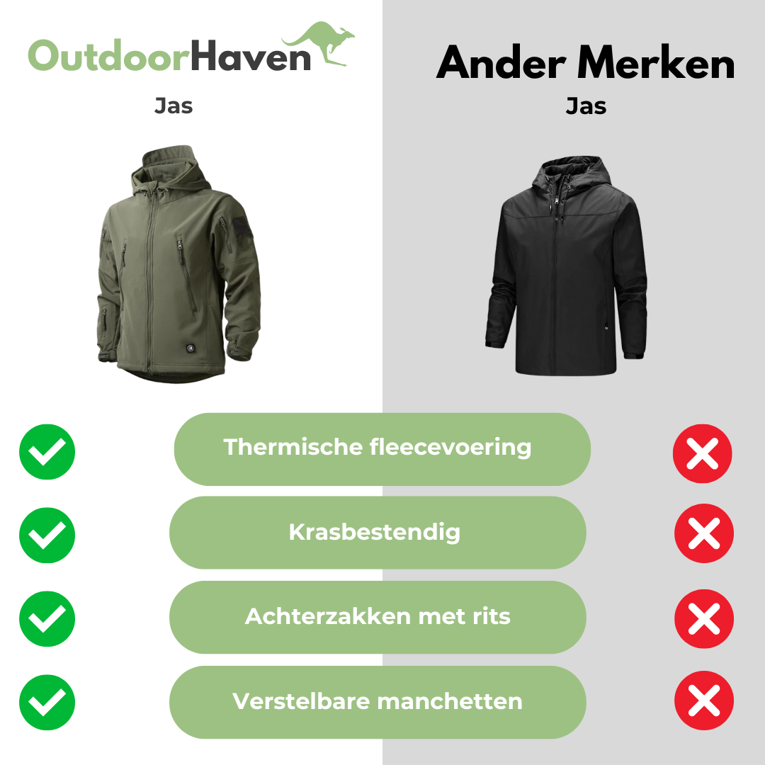 Softshell Capuchon Jas - Outdoor - OutdoorHavenNL