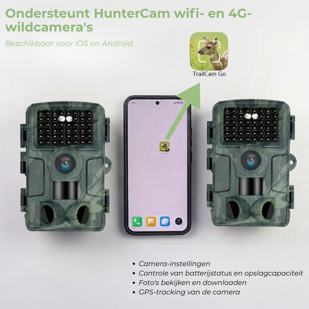OutdoorHaven Wildcamera - 4K Ultra HD 60 MP - Met App