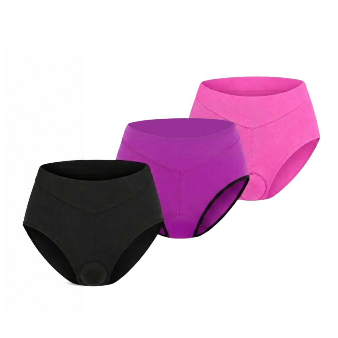 Dames Fiets Ondergoed met Padding 3-Pack - 4D Gel Zeem - Ademend