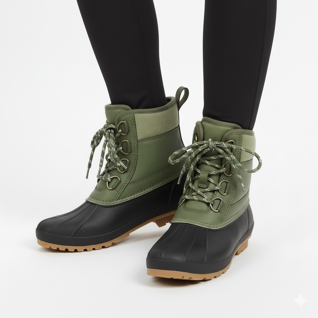 Dames Winter Laarzen – Halfhoog – Outdoor Veterschoenen