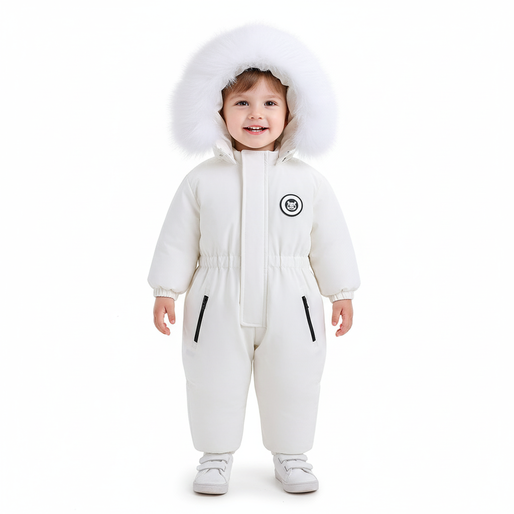 Baby Winter Romper – Geschikt tot -30°C – met Capuchon & Imitatiebont
