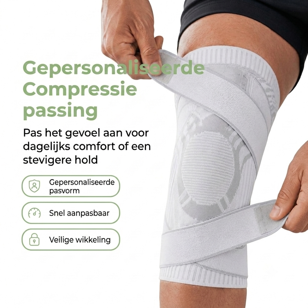 Kniebrace - Compressiemouw - Verstelbare Band