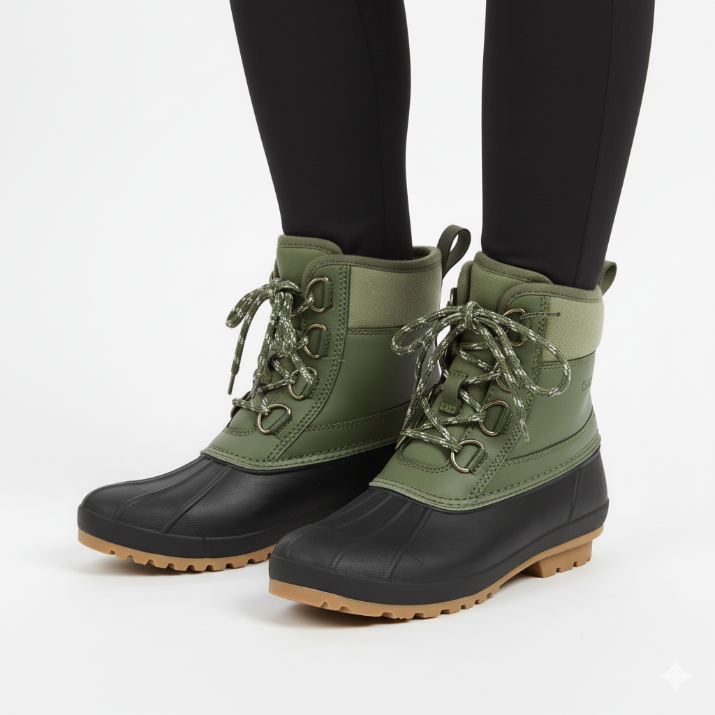 Dames Winter Laarzen – Halfhoog – Outdoor Veterschoenen