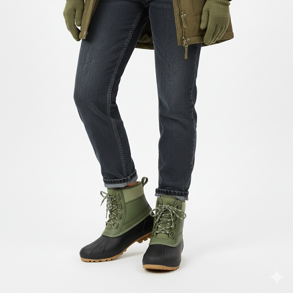 Dames Winter Laarzen – Halfhoog – Outdoor Veterschoenen