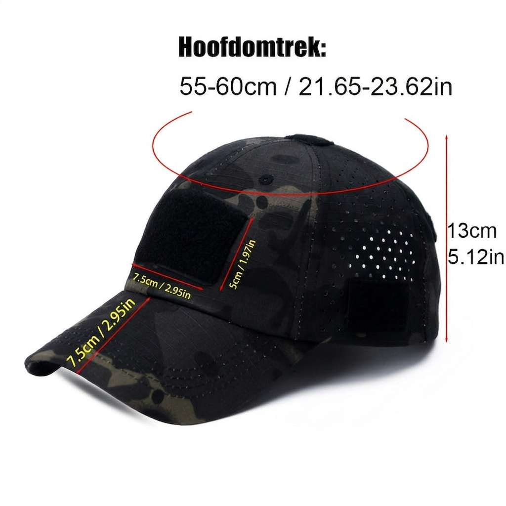 Heren Camouflage Pet - Ademend - Brillenhouder - UV-Bescherming