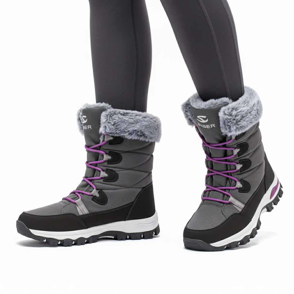 Dames Winter Snowboots – Warme Voering – Halfhoge Stijl