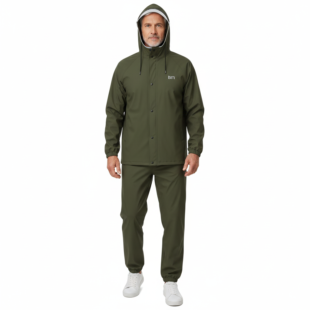 Heren Regenpak – Waterdichte Jas – Met Capuchon Set