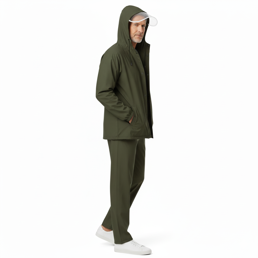 Heren Regenpak – Waterdichte Jas – Met Capuchon Set