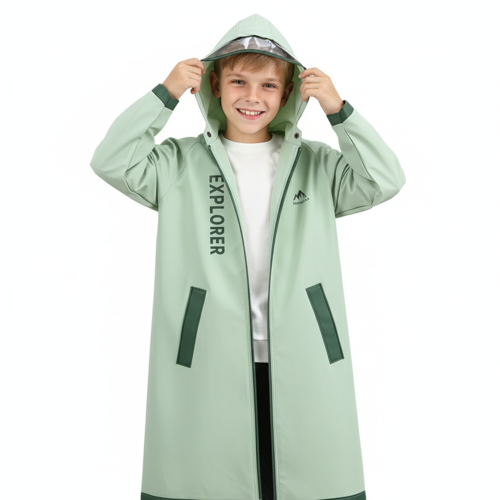 Kinder Regenjas – Waterdicht – Met Capuchon – Outdoor Jas