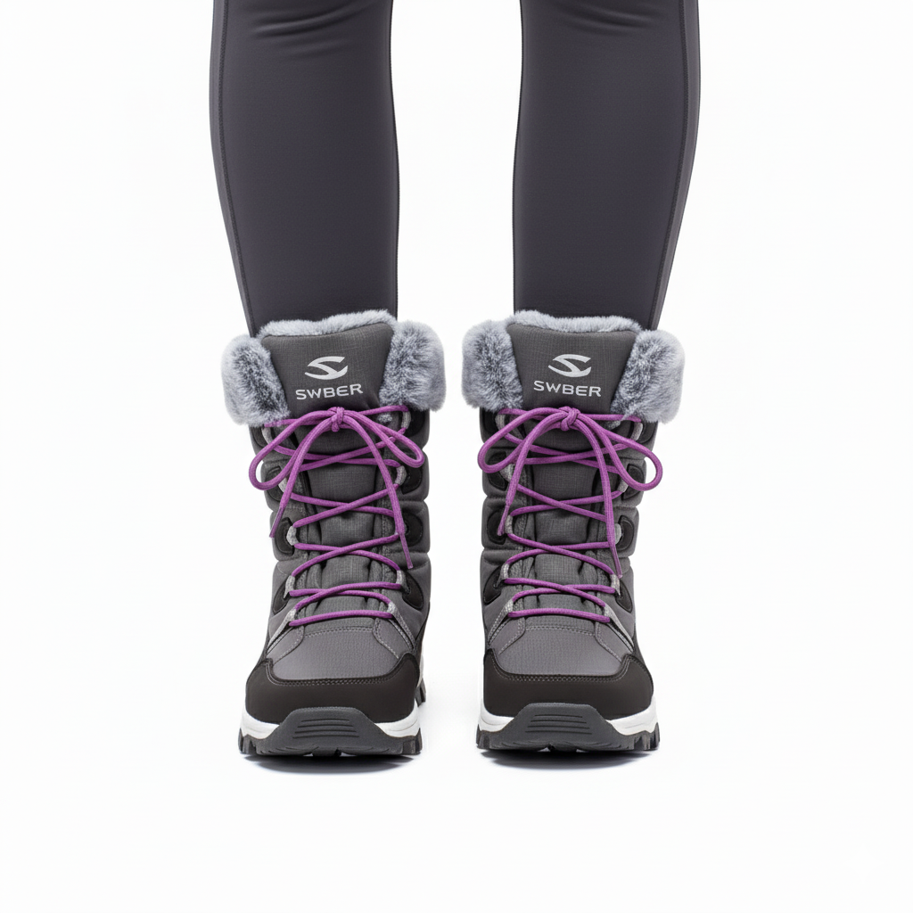 Dames Winter Snowboots – Warme Voering – Halfhoge Stijl