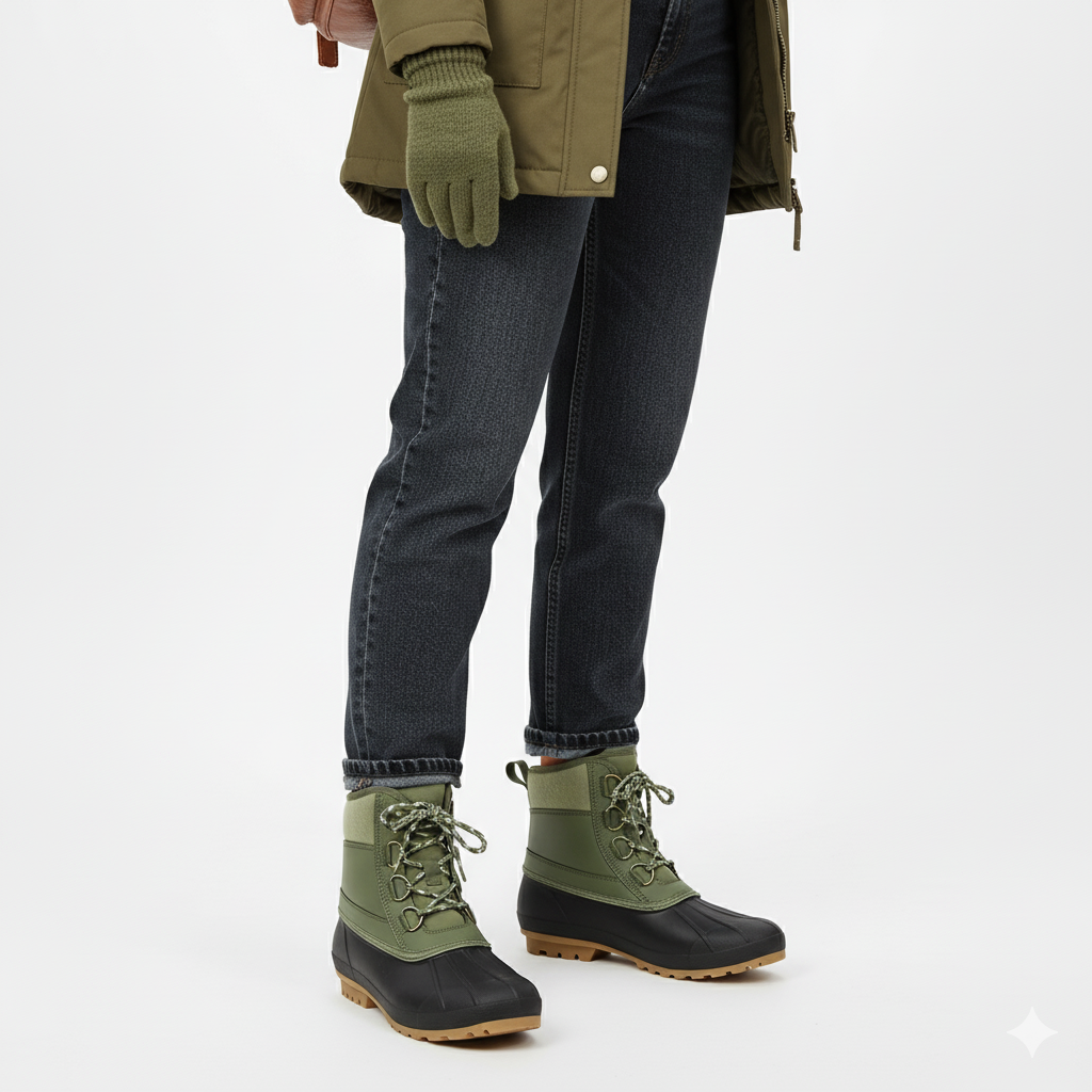 Dames Winter Laarzen – Halfhoog – Outdoor Veterschoenen
