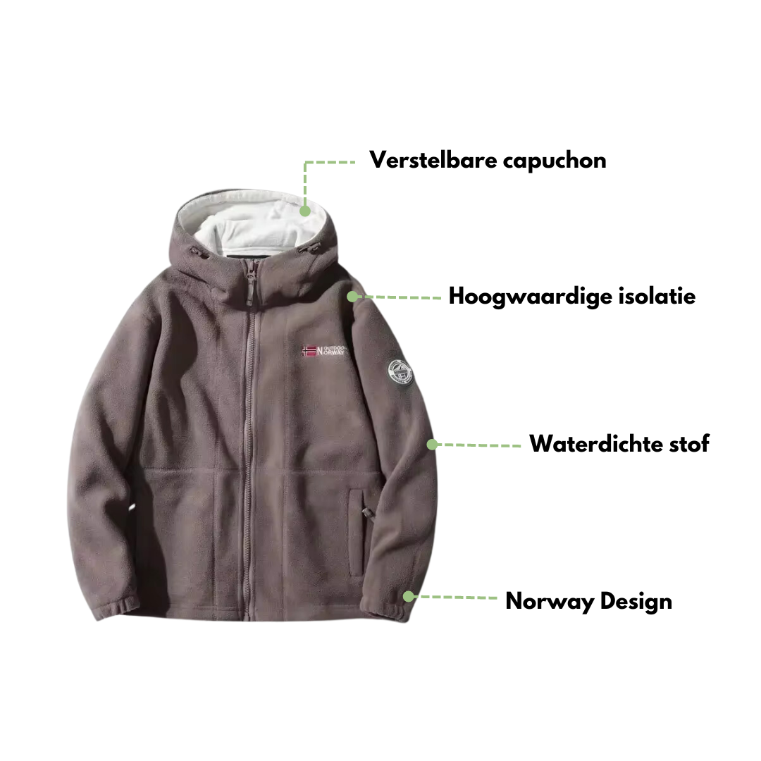 Polar Fleece Heren Jack - Winter - Capuchon - OutdoorHavenNL