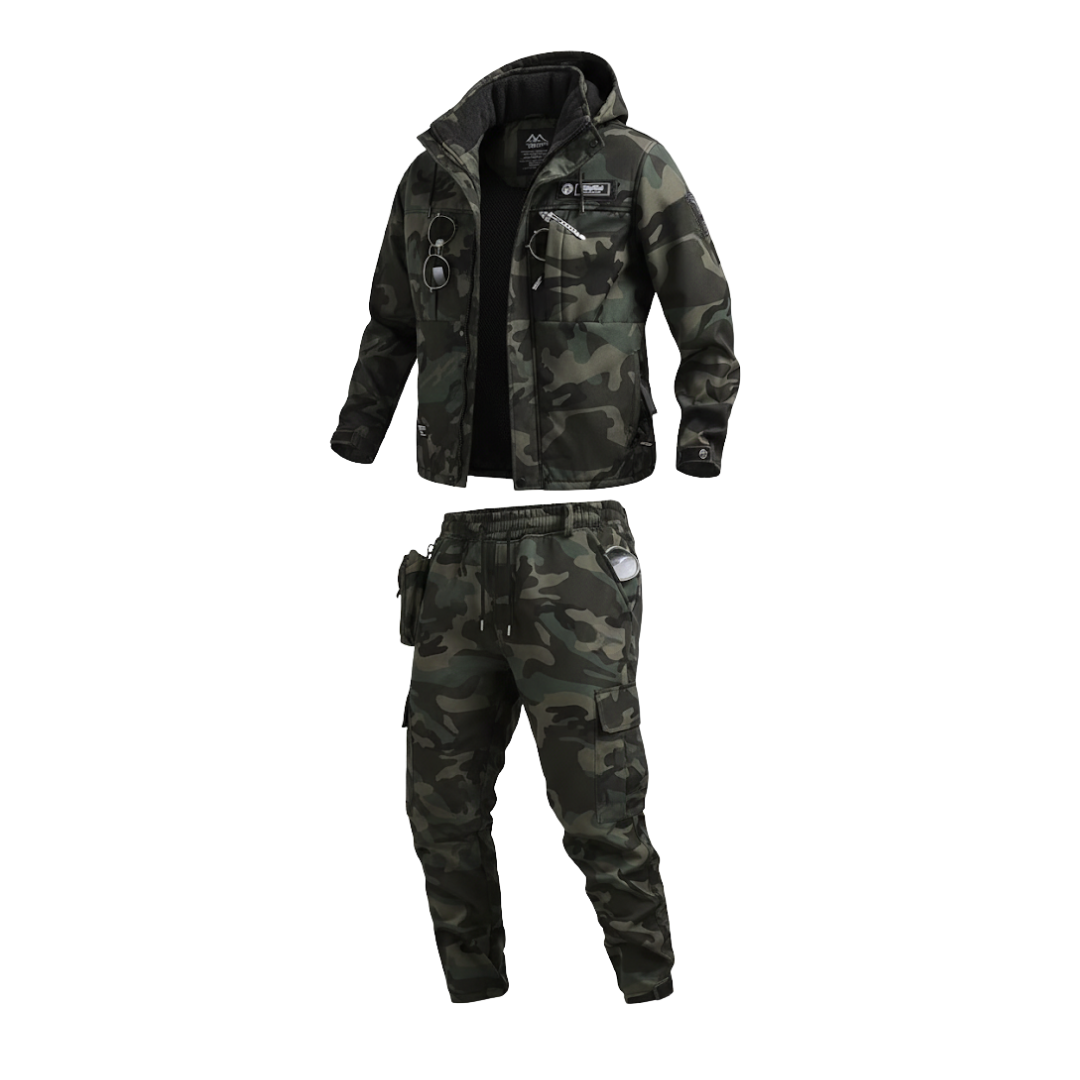 Heren Tactisch Set – Jas & Broek – Fleece Gevoerd & Winddicht